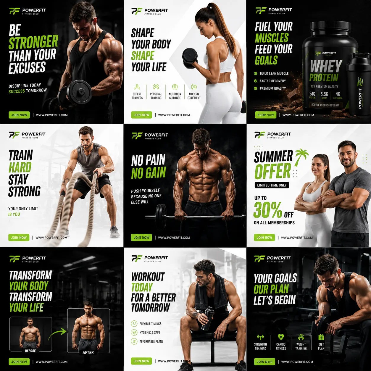 Gym Brand - Social Media Design Gym social media design by AVFX Sign